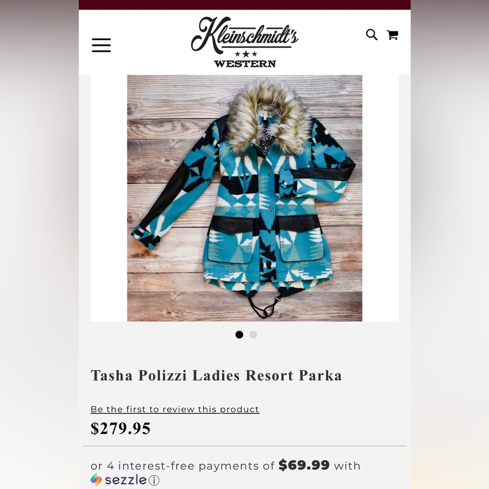 Tasha Polizzi Turquoise Coat